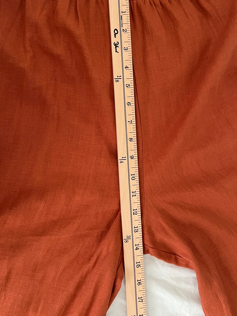 By Anthropologie V Neck Ruffle Copper Jumpsuit Size S - Picture 15 of 16